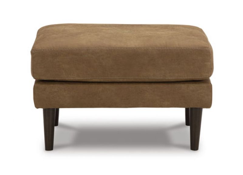 Faux Leather Ottoman with Accent Legs - Tullera